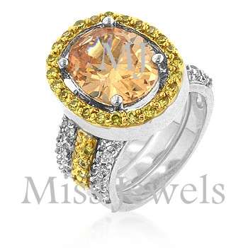 **Just Arrived**WOW**3-Piece Classic Dress Ring with Yellow Citrine